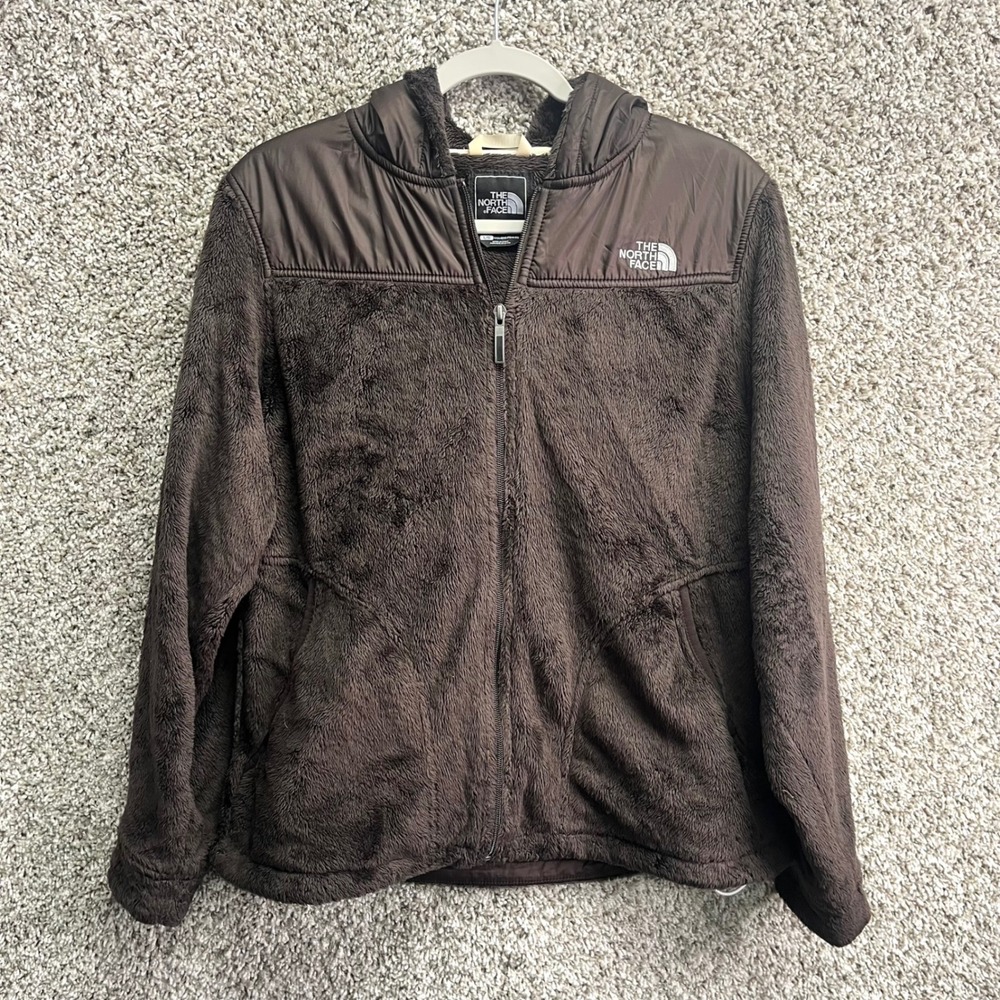 The North Face Jacket Women's Large Brown Oso Full Zip Hooded Fleece